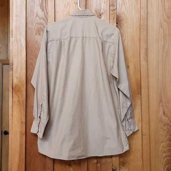 Etienne Aigner Long Sleeve Button Up Dress Shirt, Neck 15.5, Brown - Picture 2 of 8